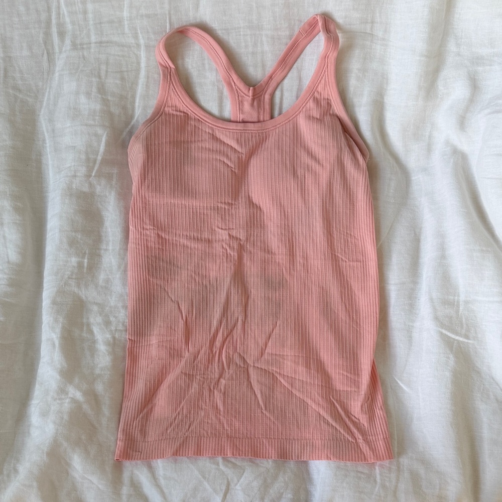 Lululemon Peach Ribbed Racerback Tank Top - Picture 4 of 4